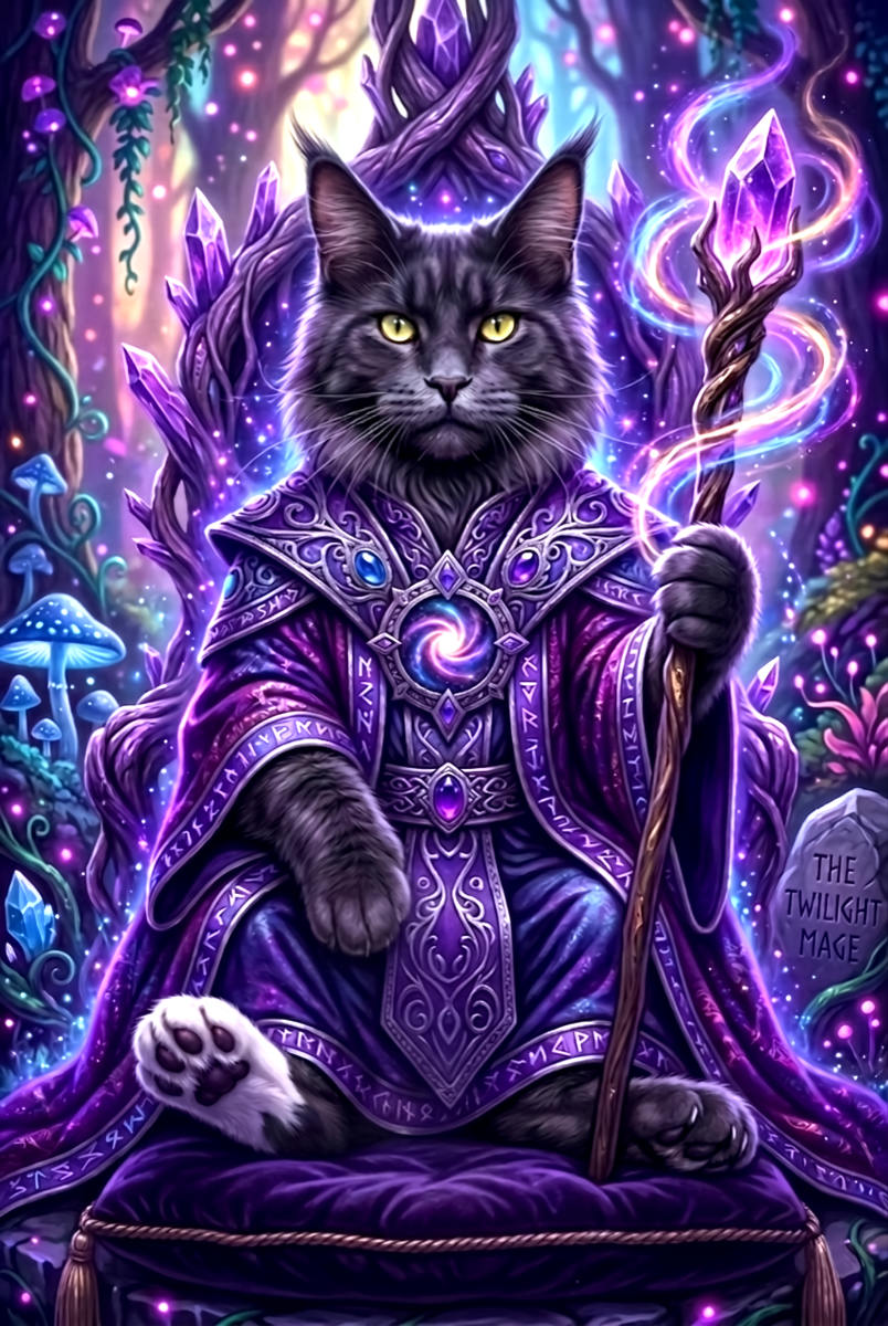 Clarence, de Koninklijke Maine Coon van de Kristallen Wereld
