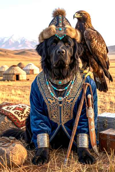 New Foundlander als Kazachse Waakhond.