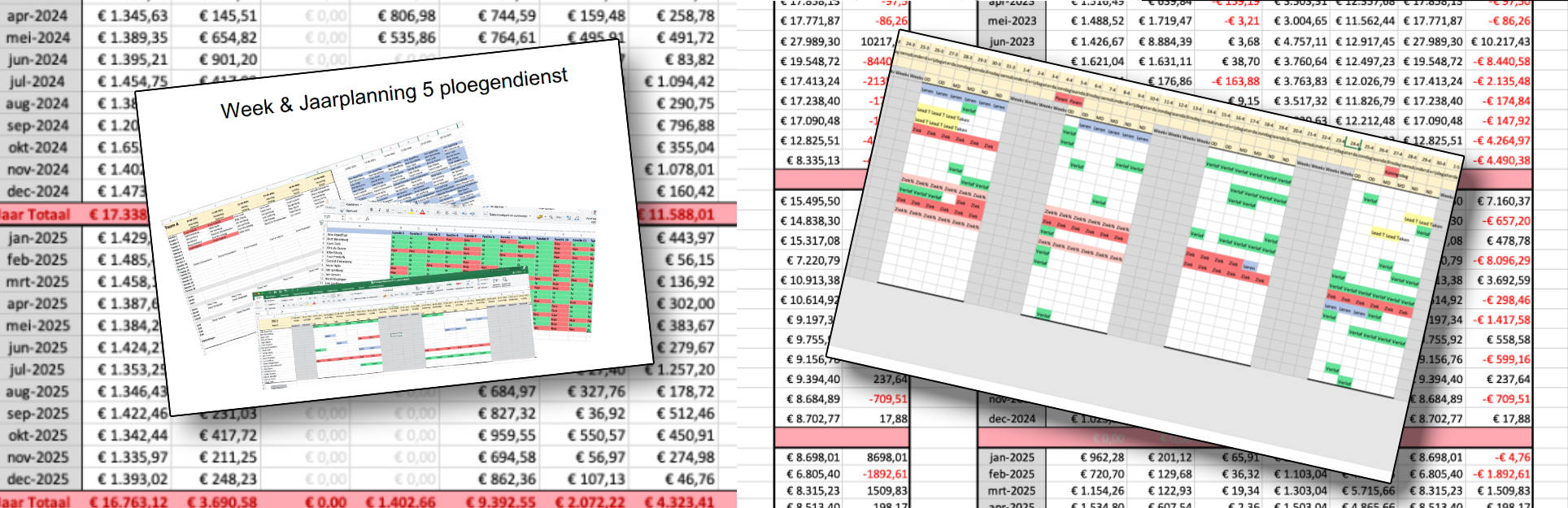 Excel Macro Ploegenrooster en Kasboek