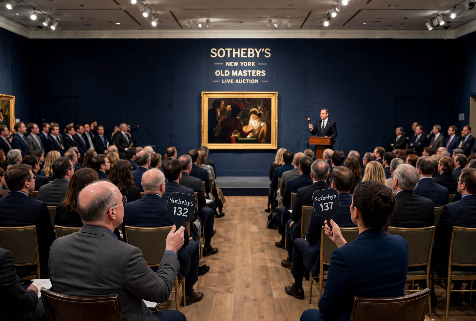 op de veiling bij Sotherby's'