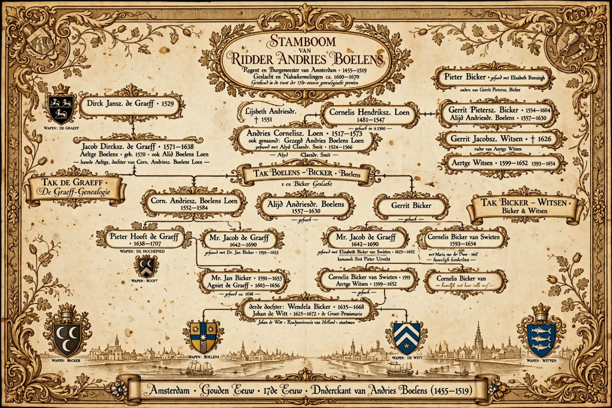 Stamboom familie De Bickers en de De Graeffs.