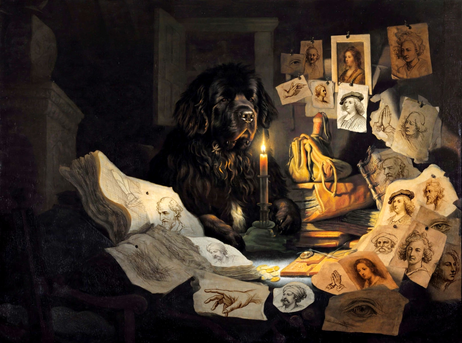 de Gelijkenis van de arme schilder van Apollo van Rijn, zijn uiting van verdriet naar Rembrandt.