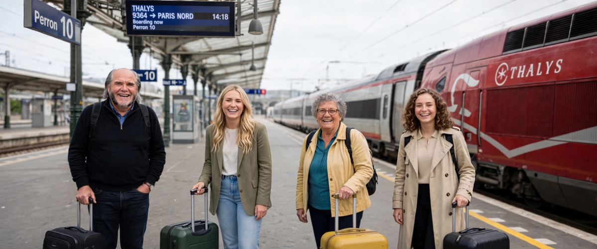Teamuitje Parijs met de Thalys op weg.