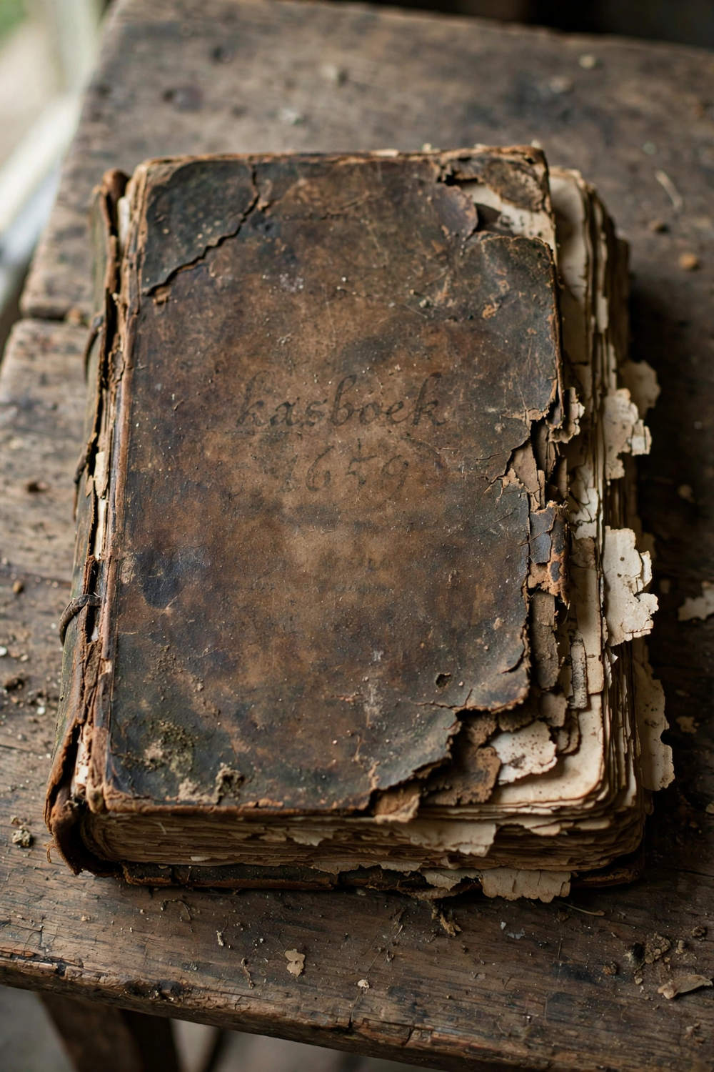Het kasboek uit 1659 laat zien hoe de tijd het heeft aangetast