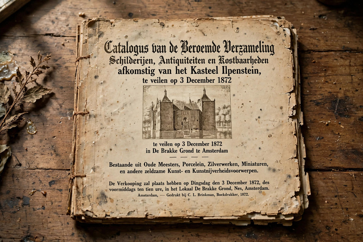 De Veilingcatalogus ven de veiling van de kunstverzamening van Ilpenstein.